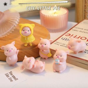 摩多 七夕情人节礼物送女朋友可爱小猪办公室桌面摆件开学季礼物生日伴手礼 6小萌猪 礼盒装
