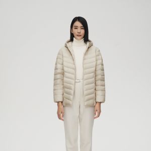 波司登冬季新款羽绒服时尚休闲系列90绒保暖连帽百搭中长款外套B10131014B 燕麦色7185 170/96B